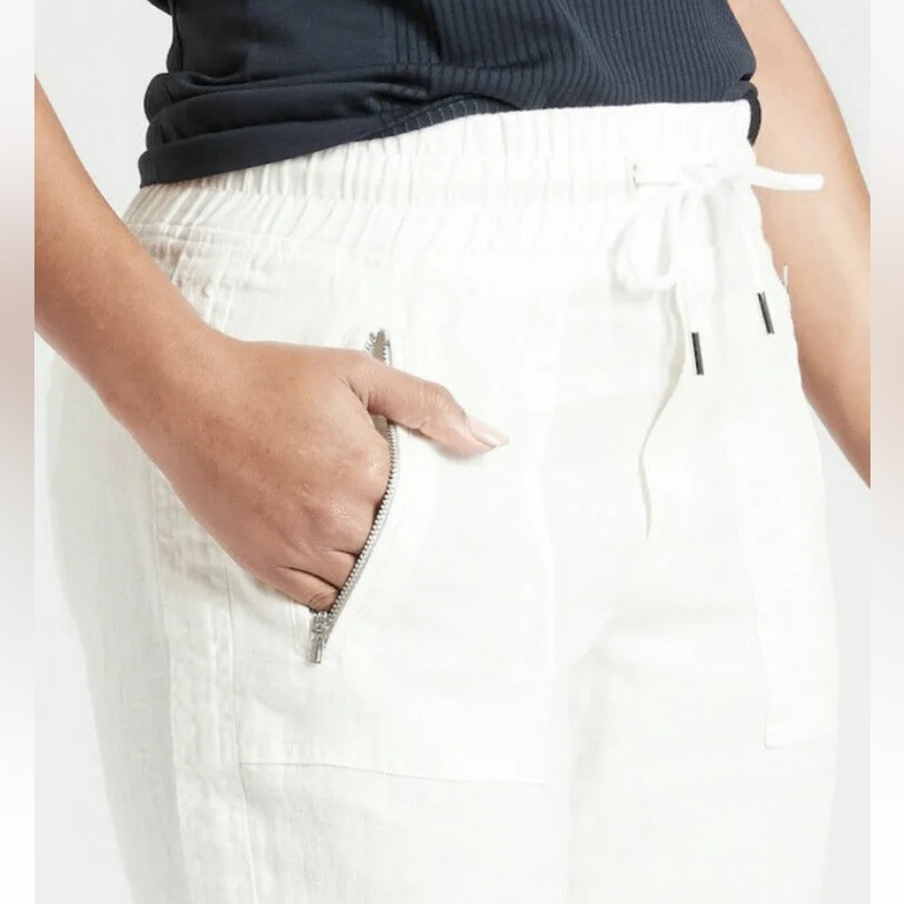 Athleta Cabo Linen Jogger Calla lily NWT 6T